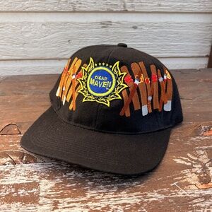Vintage CIGAR MAVEN embroided AOP trucker hat snapback